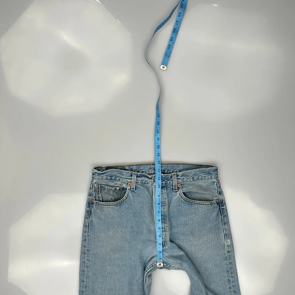 501 Levis Jeans - 32W 31L Light Wash Cotton - Image 5