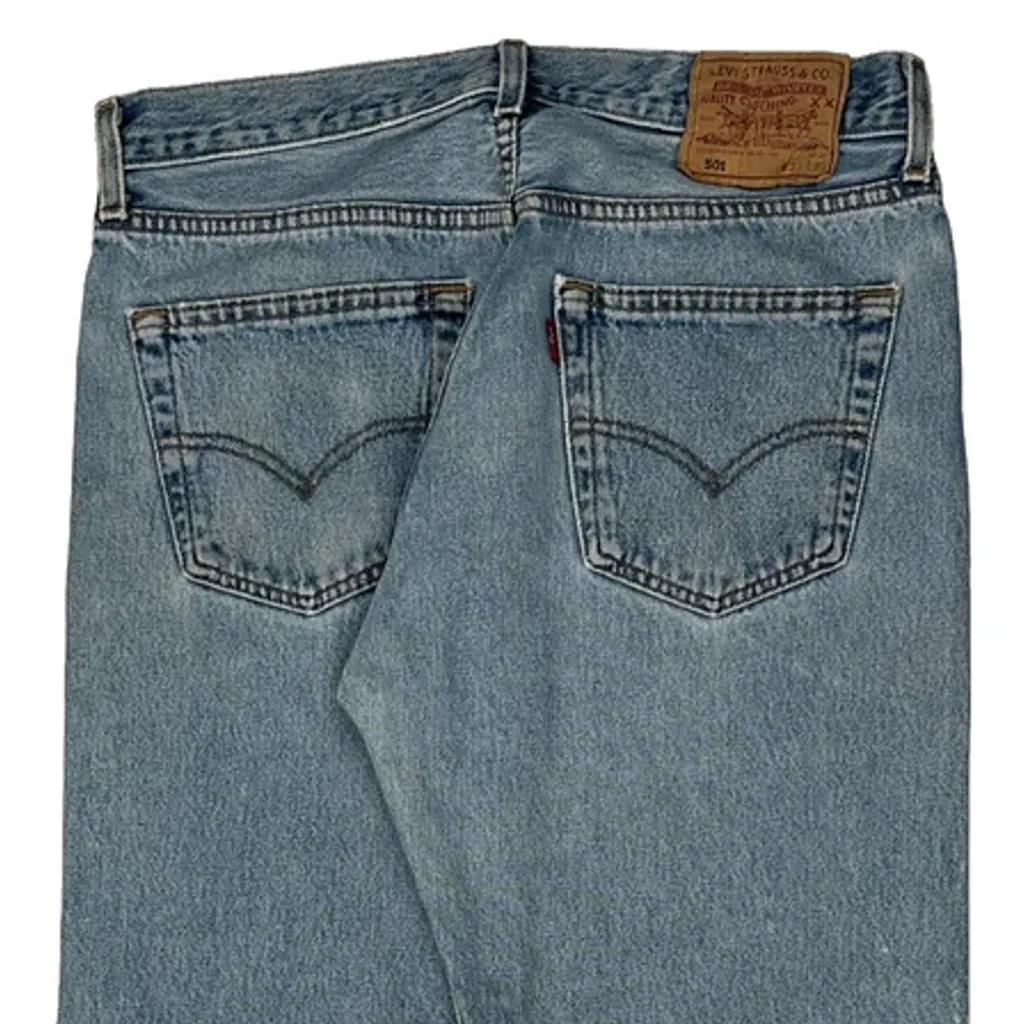 501 Levis Jeans - 32W 31L Light Wash Cotton - Image 7