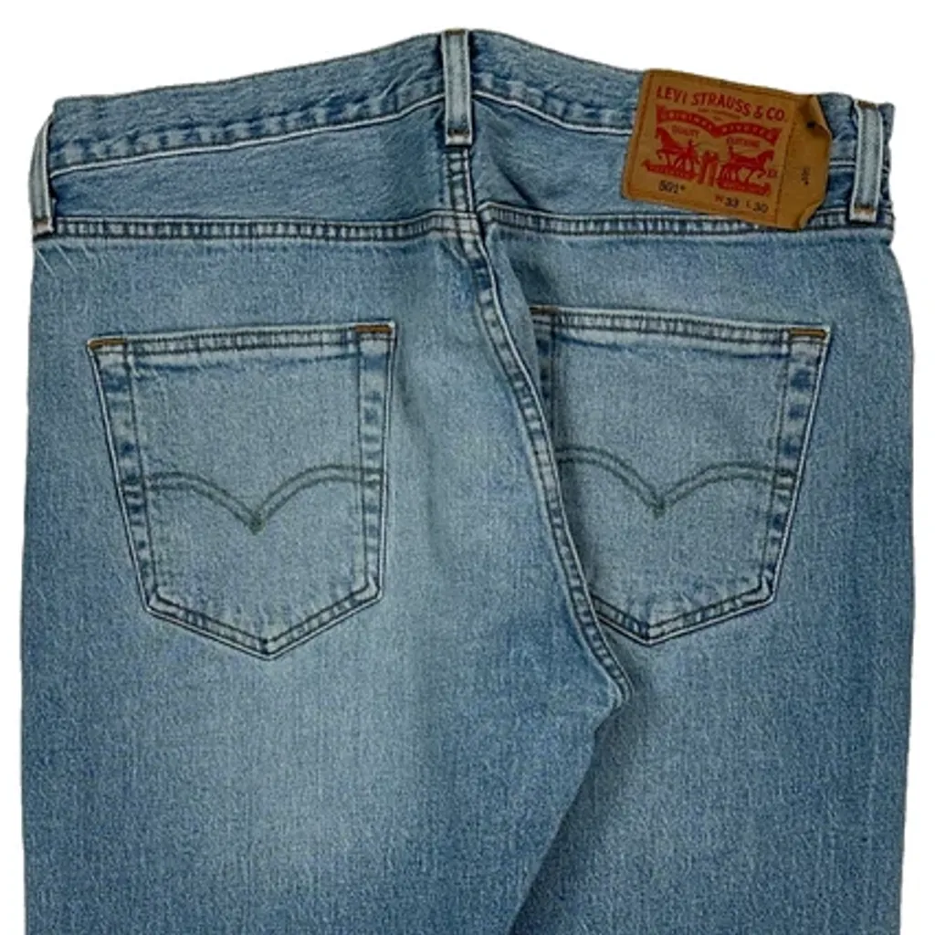 501 Levis Jeans - 32W 30L Light Wash Cotton - Image 7