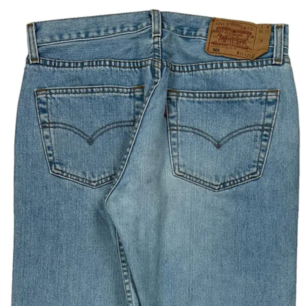 501 Levis Jeans - 32W 29L Light Wash Cotton - Image 8
