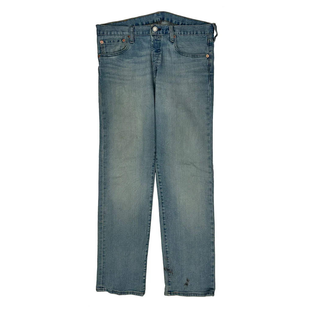 501 Levis Jeans - 33W 30L Light Wash Cotton - Image 2