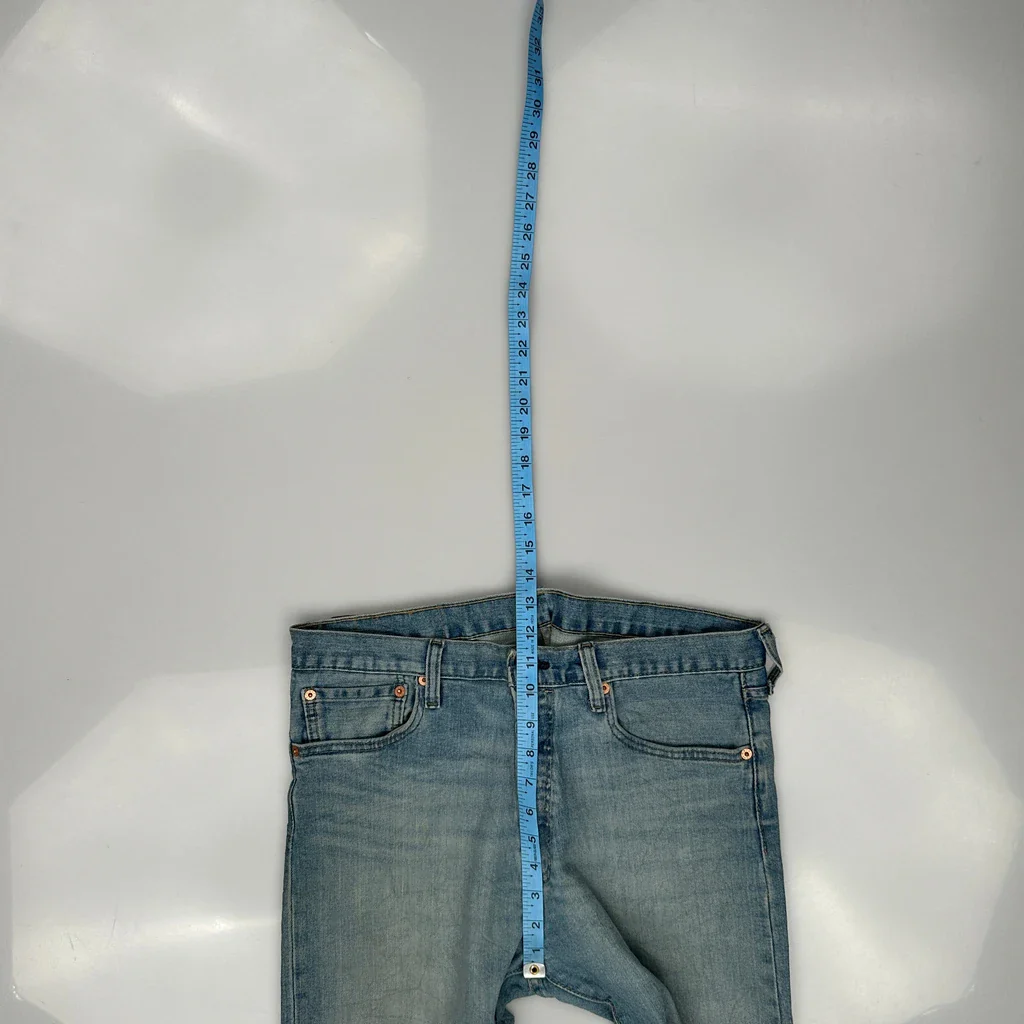 501 Levis Jeans - 33W 30L Light Wash Cotton - Image 4