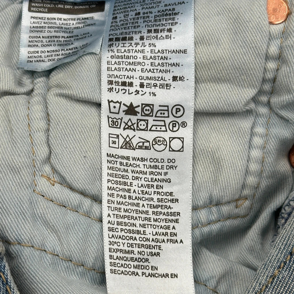 501 Levis Jeans - 33W 30L Light Wash Cotton - Image 7