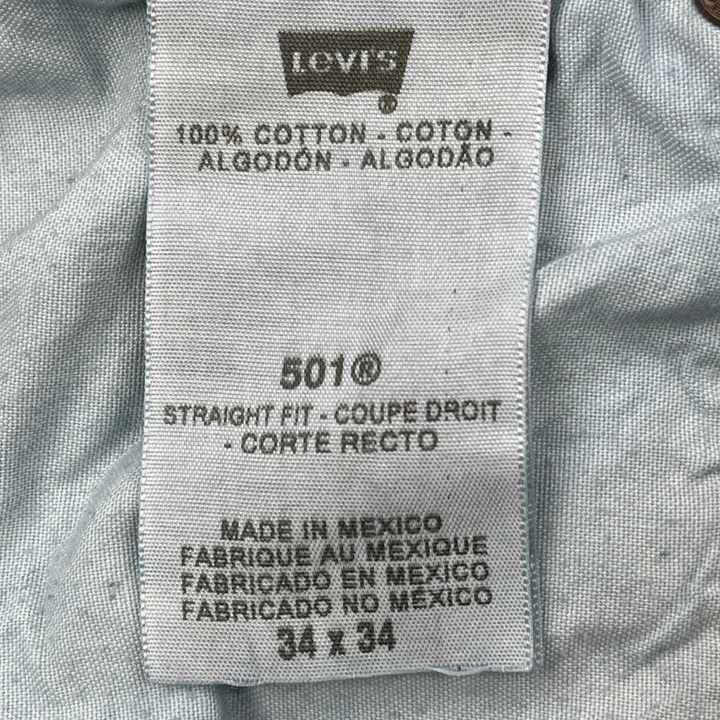 501 Levis Jeans - 33W 29L Light Wash Cotton - Image 6