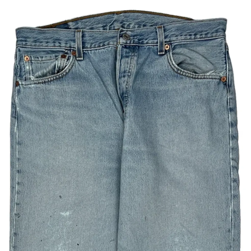 501 Levis Jeans - 33W 32L Light Wash Denim - Image 9