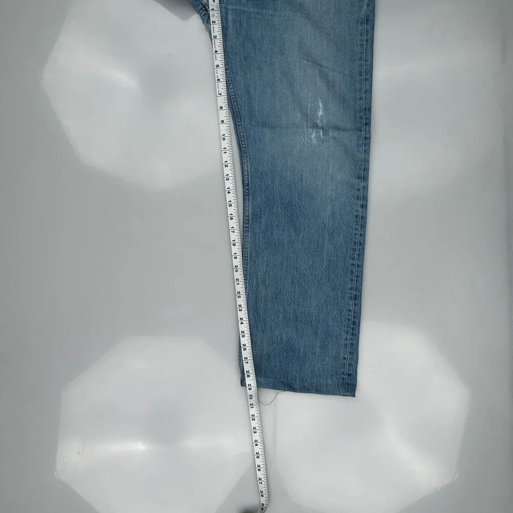501 Levis Jeans - 34W 29L Light Wash Denim - Image 5