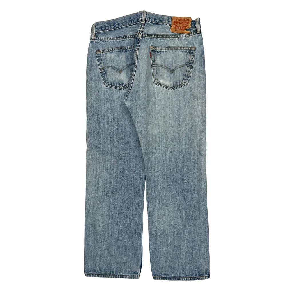 501 Levis Jeans - 34W 29L Light Wash Denim