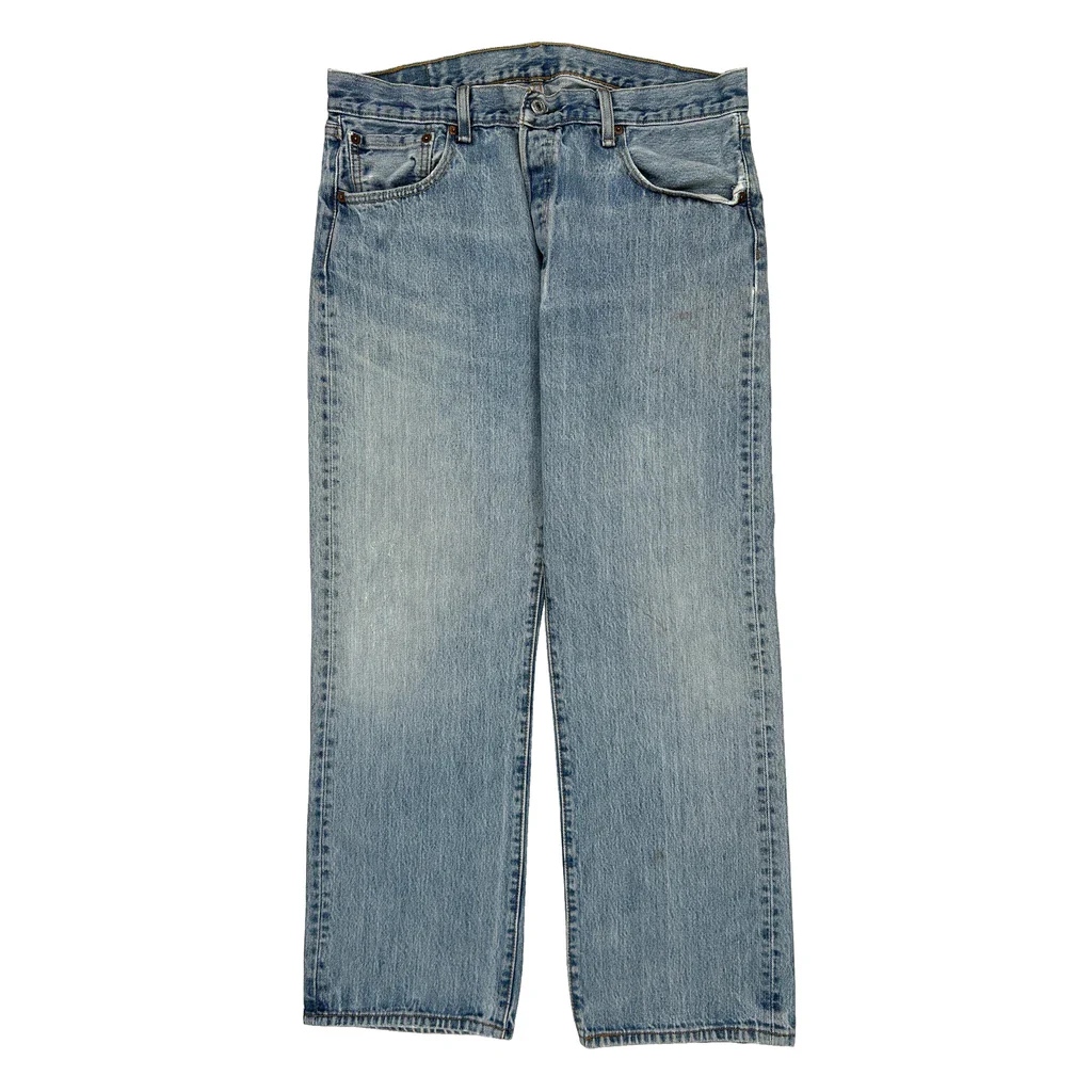501 Levis Jeans - 34W 29L Light Wash Denim - Image 2
