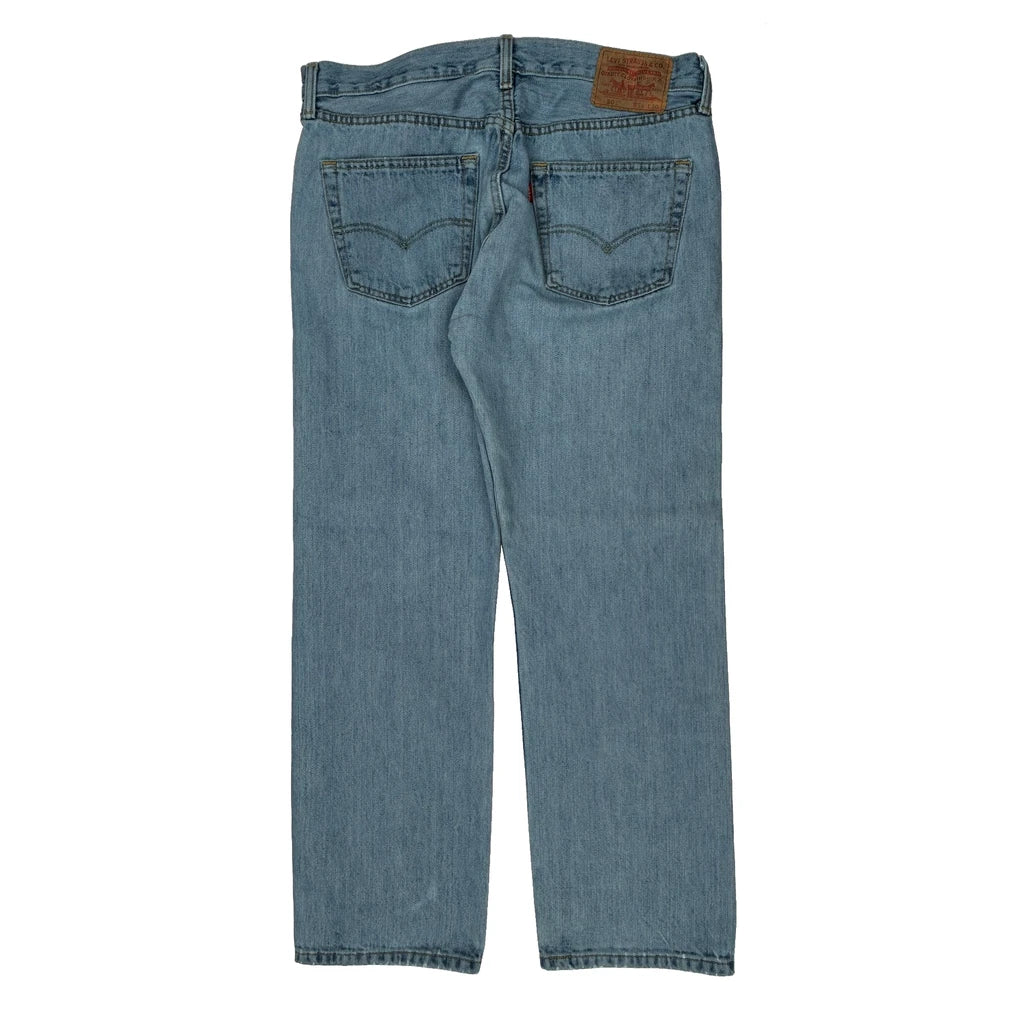 501 Levis Jeans - 34W 30L Light Wash Cotton