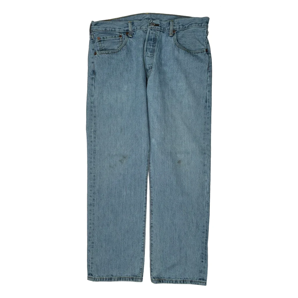 501 Levis Jeans - 34W 30L Light Wash Cotton - Image 2