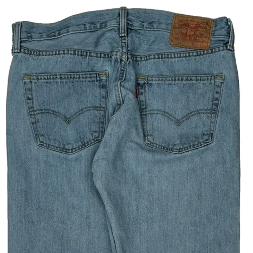 501 Levis Jeans - 34W 30L Light Wash Cotton - Image 8