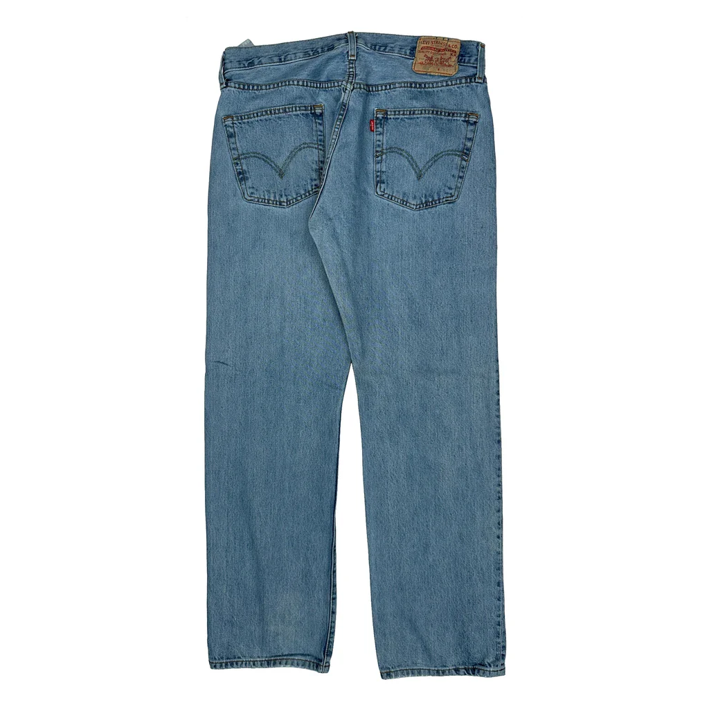 501 Levis Jeans - 36W 32L Light Wash Cotton