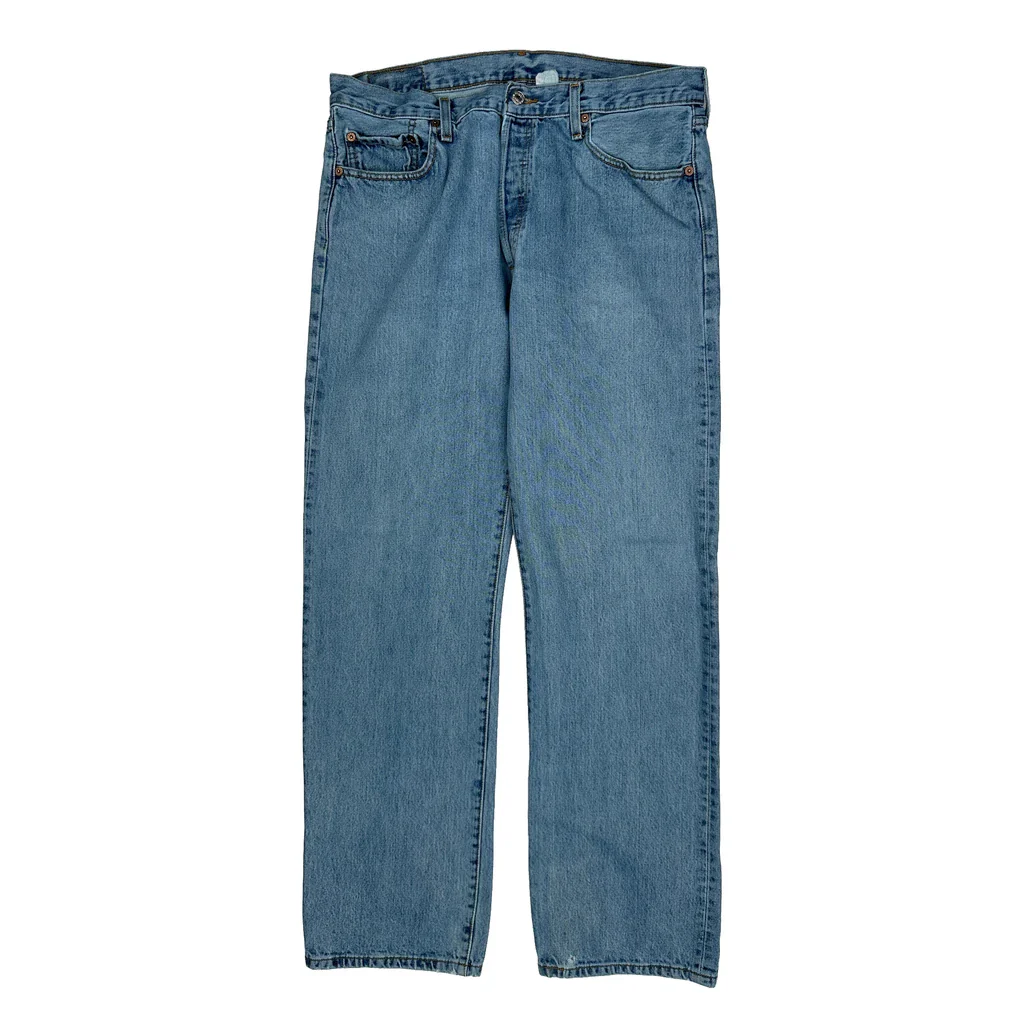 501 Levis Jeans - 36W 32L Light Wash Cotton - Image 2