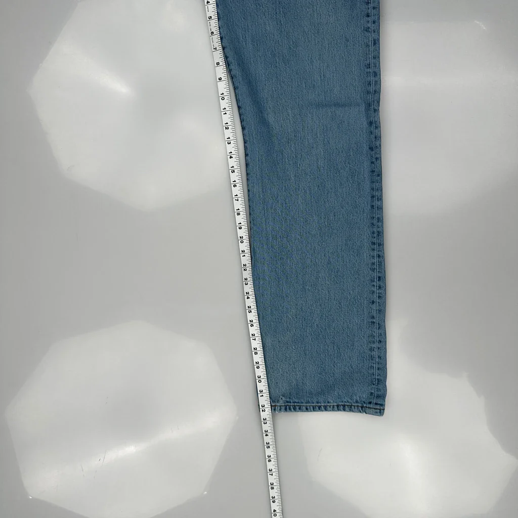 501 Levis Jeans - 36W 32L Light Wash Cotton - Image 5