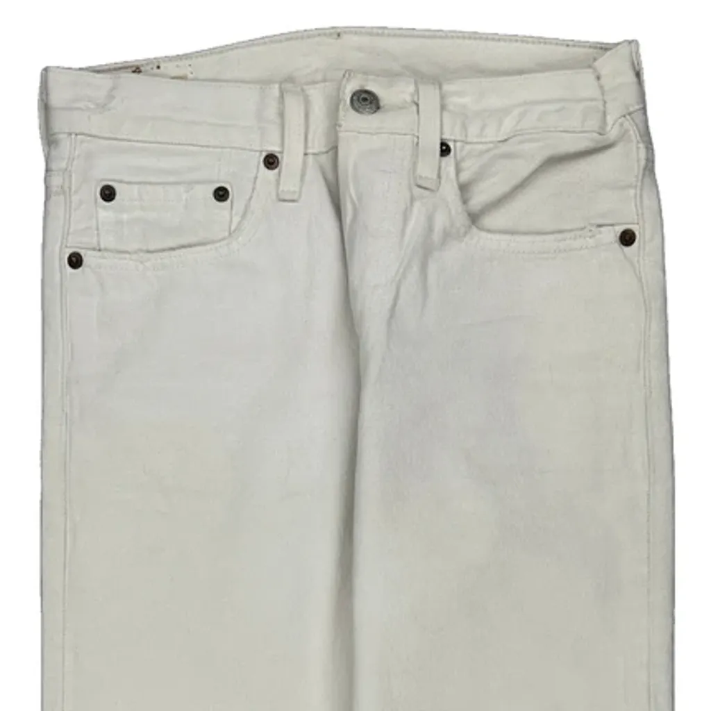 501 Levis Slim Fit Jeans - 28W 28L White Cotton - Image 8
