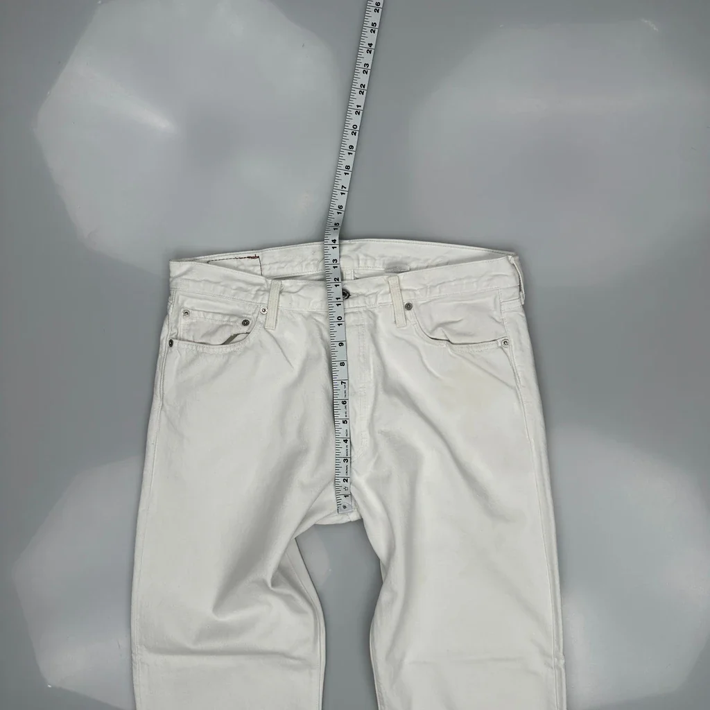 501 Levis Jeans - 36W 32L White Cotton - Image 4