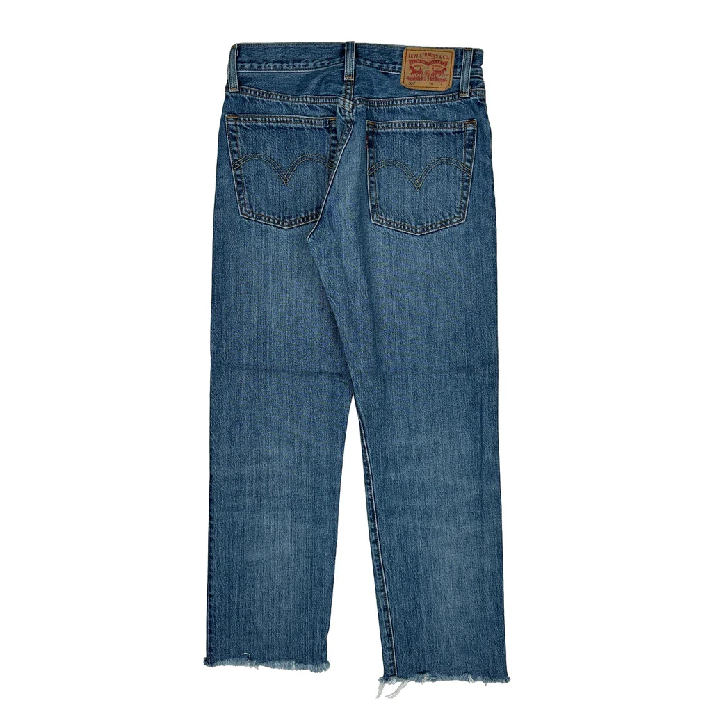 501 Levis Jeans - 24W UK 4 Blue Cotton