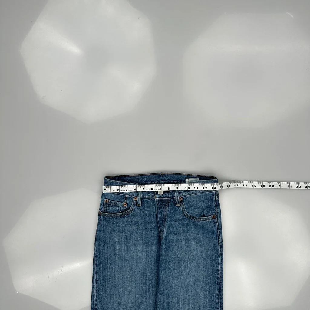 501 Levis Jeans - 24W UK 4 Blue Cotton - Image 3
