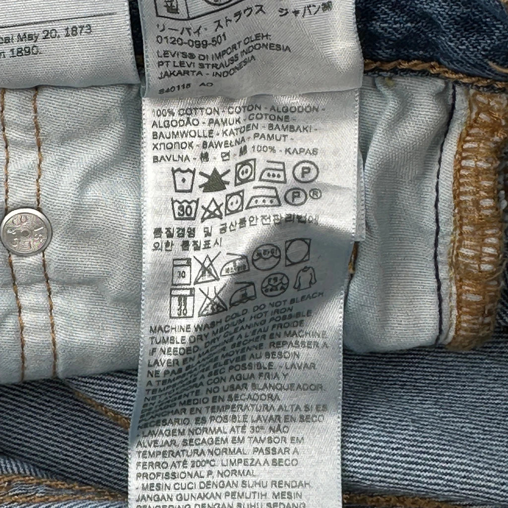 501 Levis Jeans - 24W UK 4 Blue Cotton - Image 7