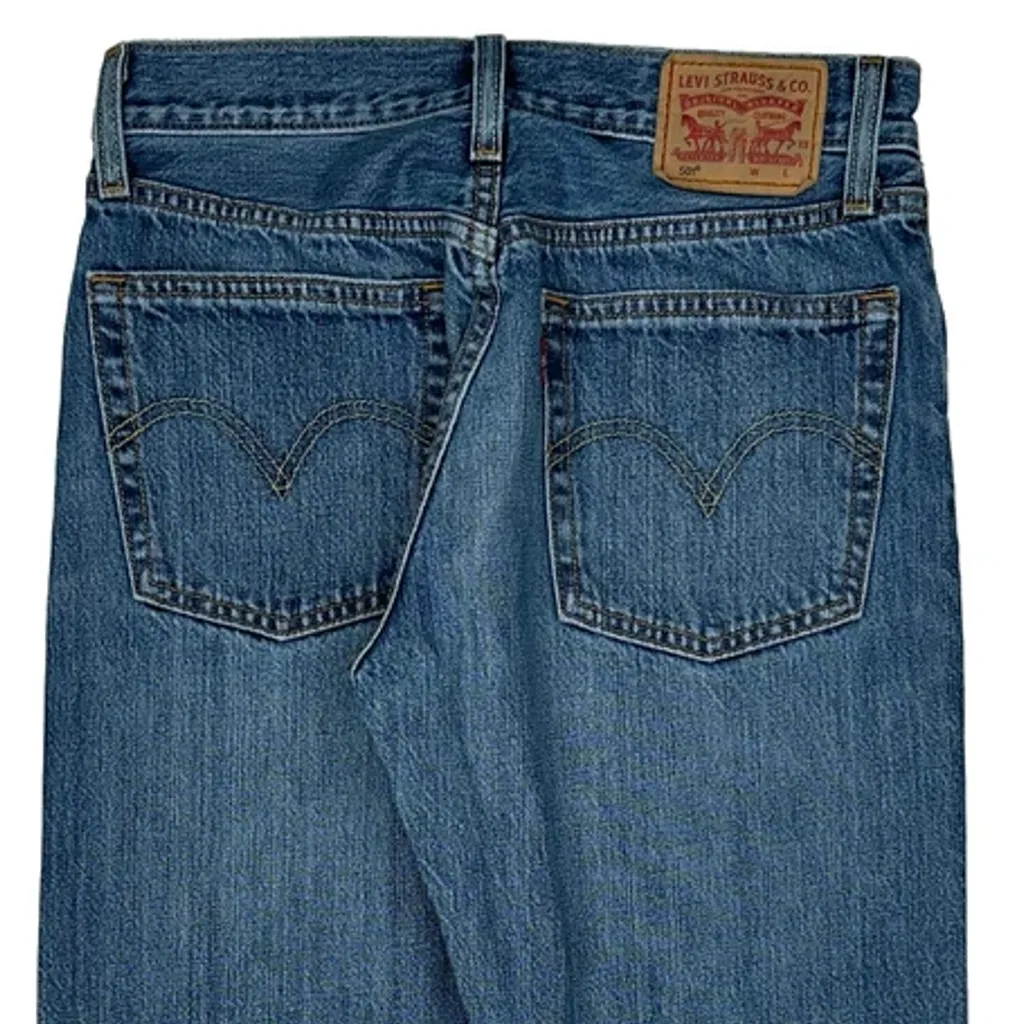 501 Levis Jeans - 24W UK 4 Blue Cotton - Image 9