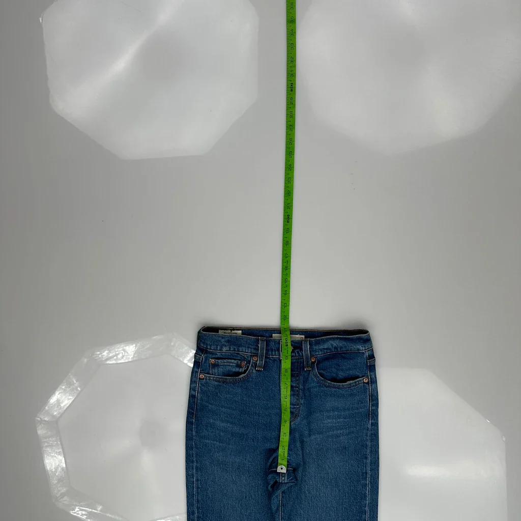 501 Levis Skinny Jeans - 27W UK 8 Blue Cotton - Image 4