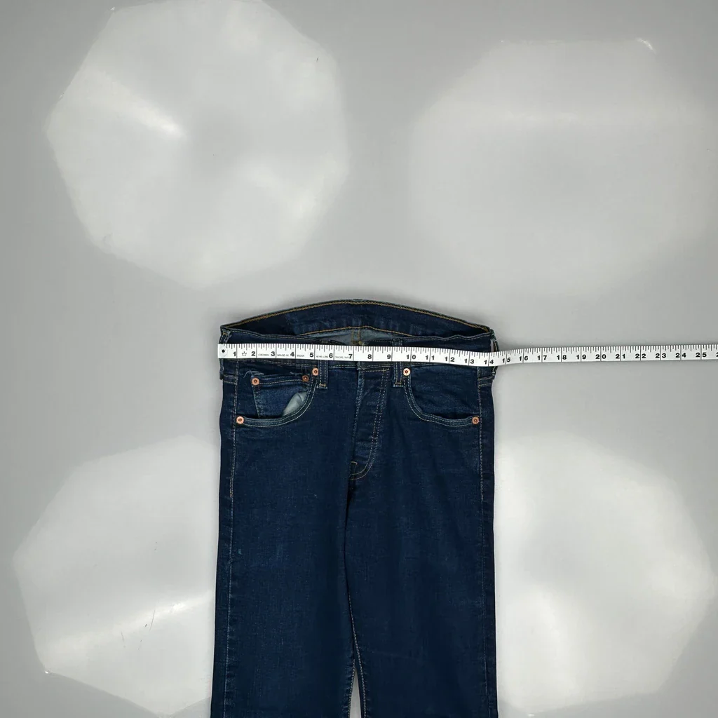 501 Levis Slim Fit Jeans - 29W UK 10 Blue Cotton - Image 3