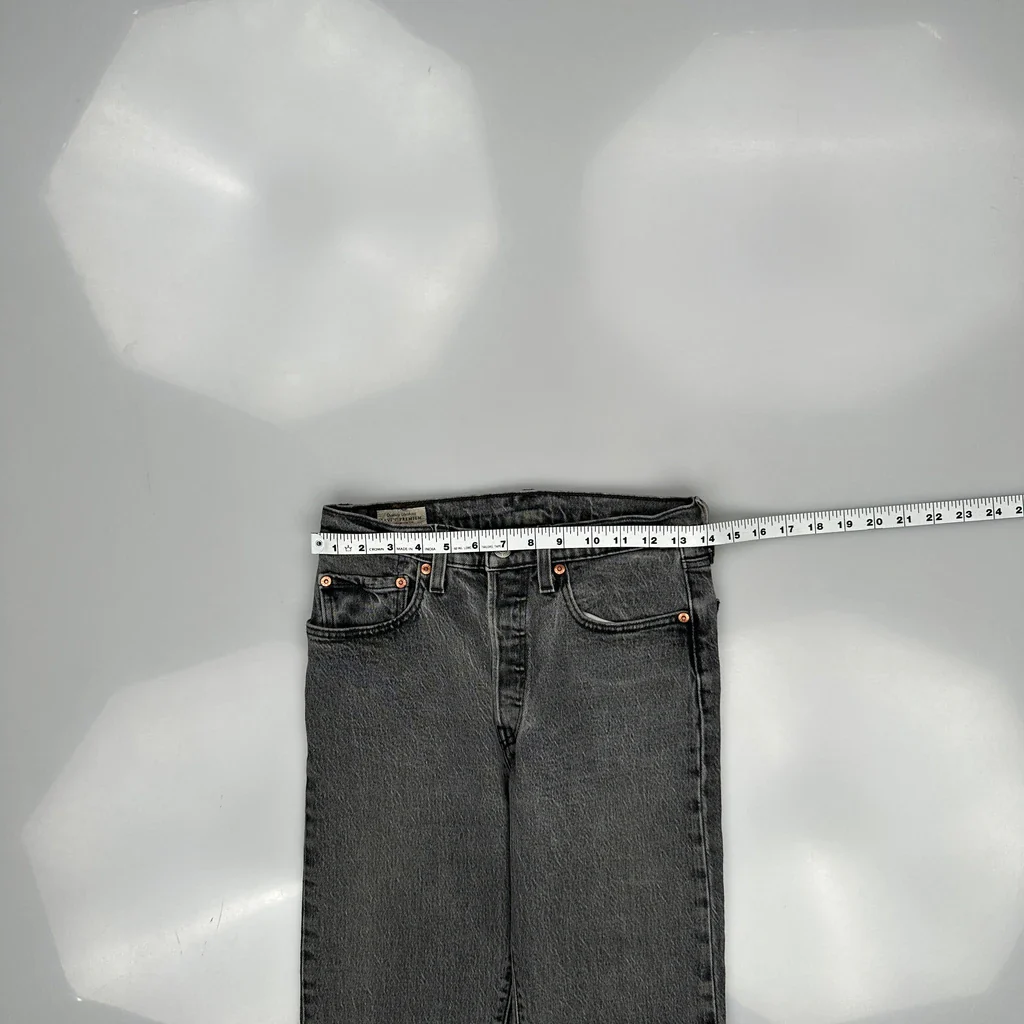 501 Levis Jeans - 26W UK 6 Grey Cotton - Image 3