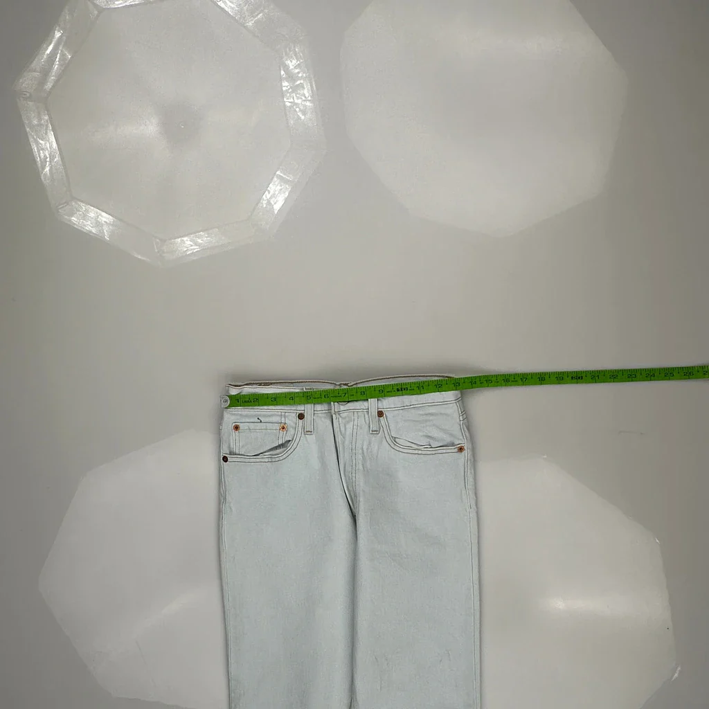 501 Levis Jeans - 26W US 2 Light Wash Cotton - Image 3