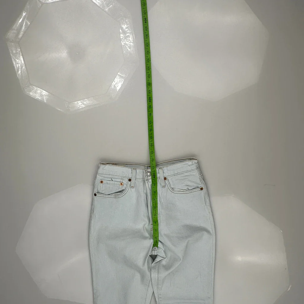 501 Levis Jeans - 26W US 2 Light Wash Cotton - Image 4