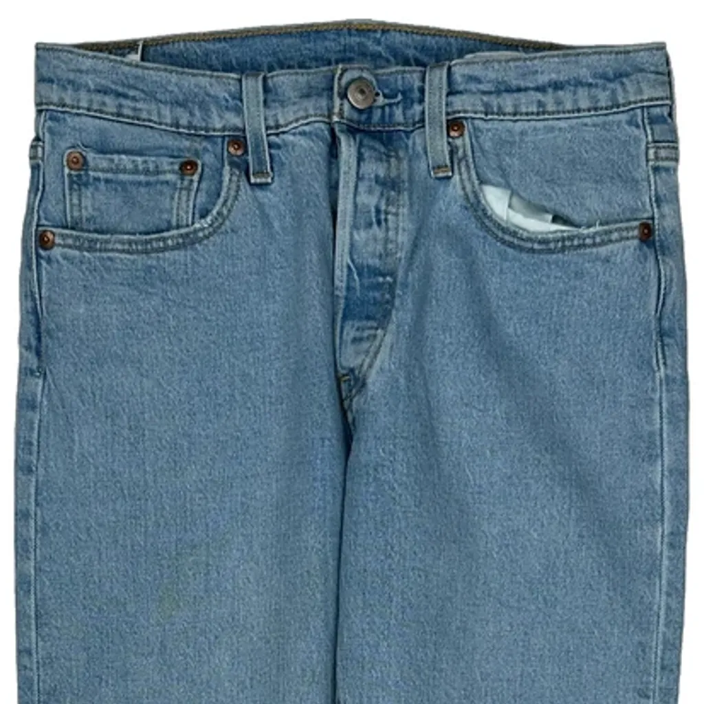 501 Levis Jeans - 28W UK 8 Light Wash Cotton - Image 11
