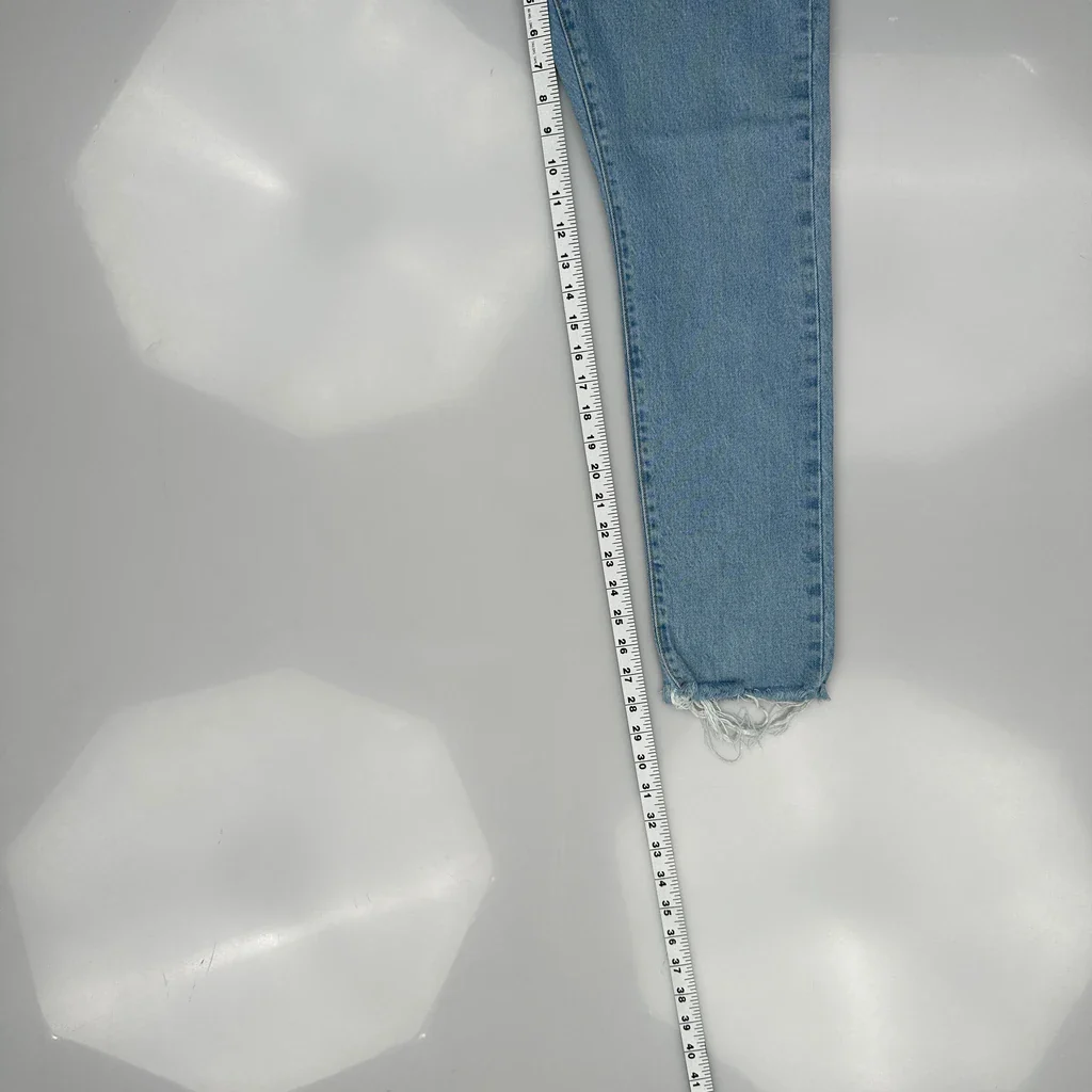 501 Levis Jeans - 28W UK 8 Light Wash Cotton - Image 5