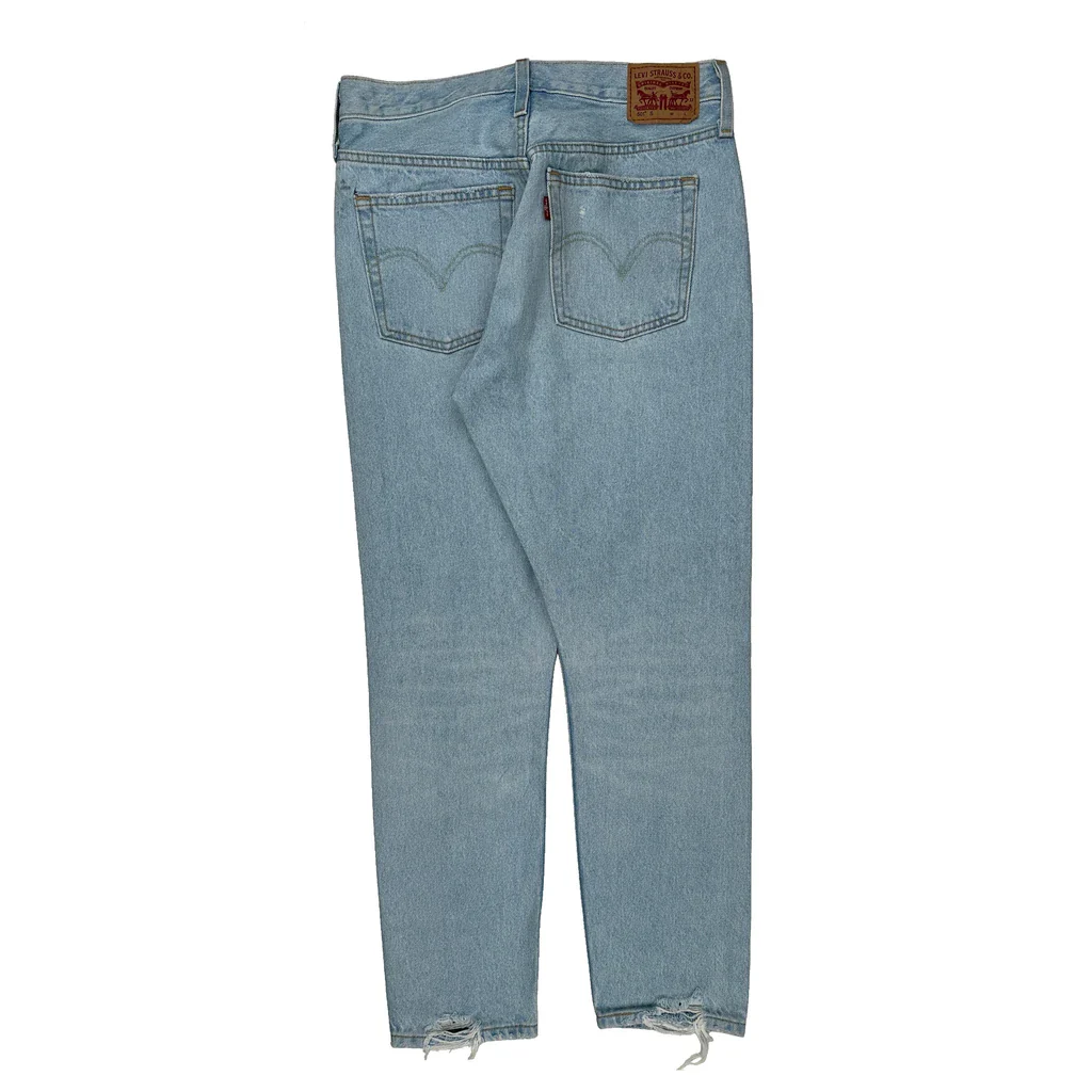 501 Levis Jeans - 28W US 4 Light Wash Cotton