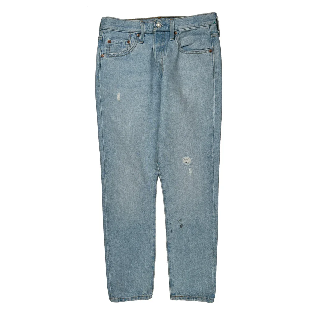 501 Levis Jeans - 28W US 4 Light Wash Cotton - Image 2