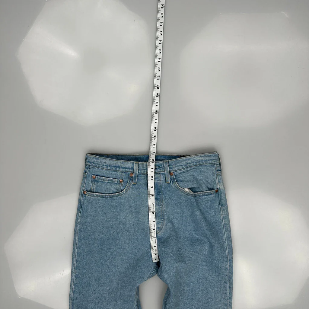 501 Levis Jeans - 30W UK 10 Light Wash Cotton - Image 4