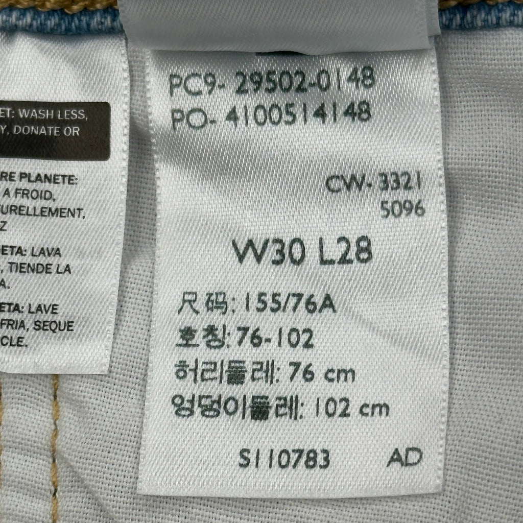 501 Levis Jeans - 30W UK 10 Light Wash Cotton - Image 6