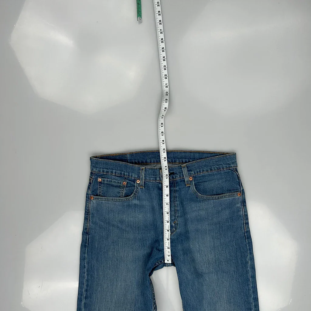 502 Hi Ball Levis Jeans - 32W 29L Blue Cotton - Image 4