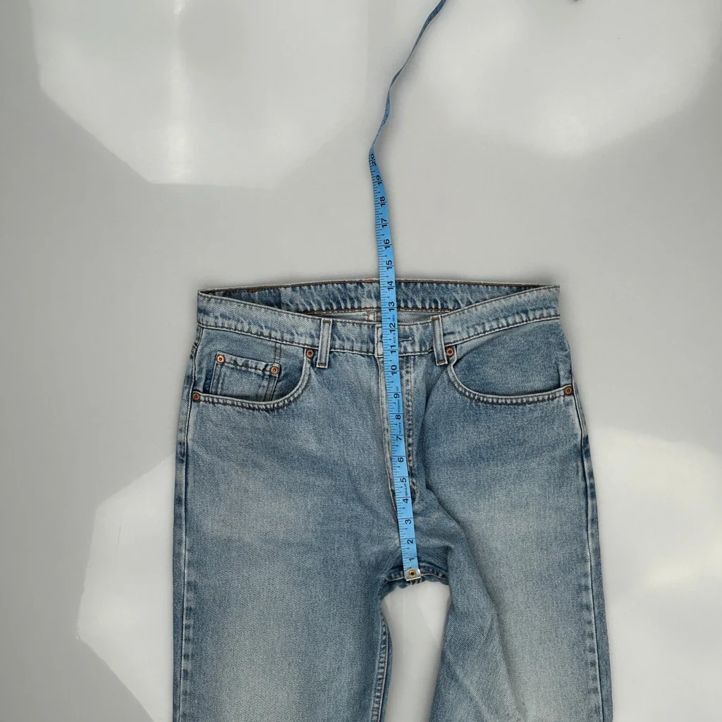 504 Levis Jeans - 34W 30L Light Wash Denim - Image 4