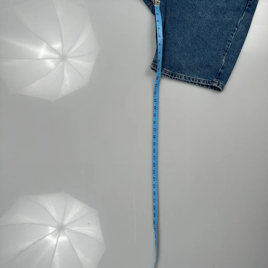 505 Levis Denim Shorts - 34W 10L Blue Cotton - Image 5