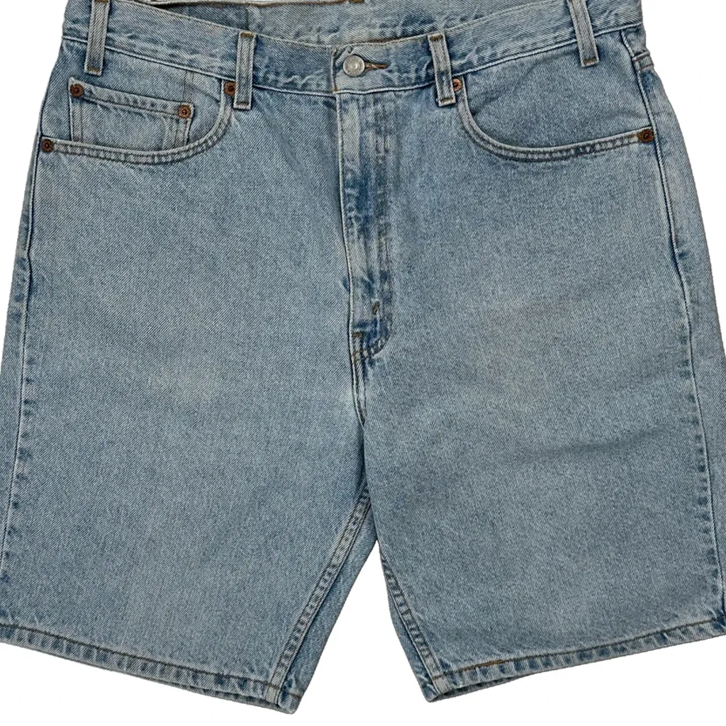 505 Levis Baggy Denim Shorts - 34W 9L Light Wash Cotton - Image 10