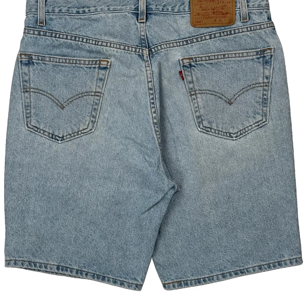 505 Levis Baggy Denim Shorts - 34W 9L Light Wash Cotton - Image 8