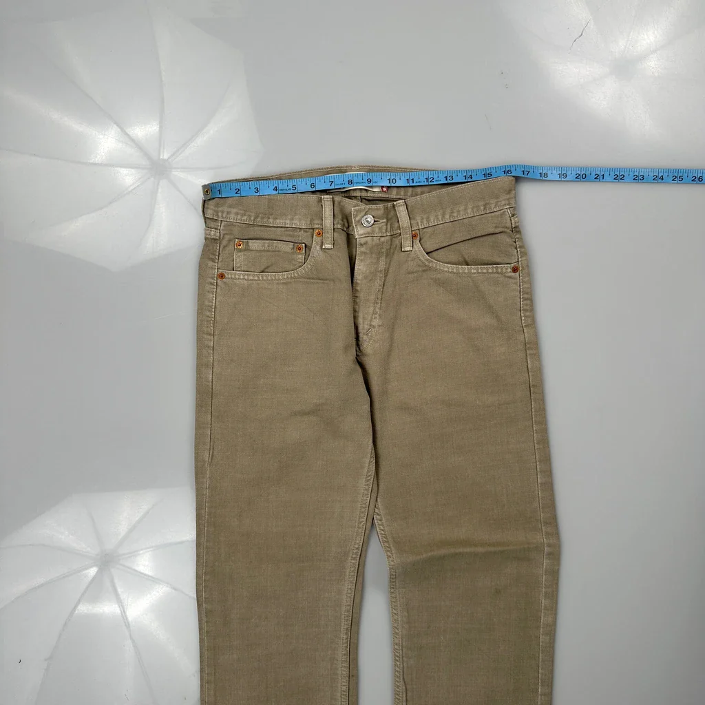 505 Levis Jeans - 32W 30L Beige Cotton - Image 3