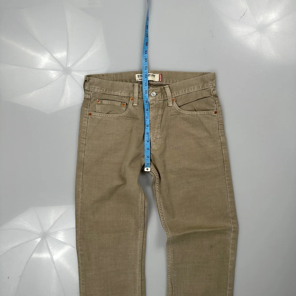 505 Levis Jeans - 32W 30L Beige Cotton - Image 4
