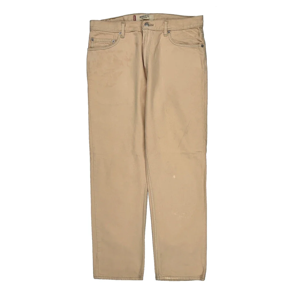 505 Levis Jeans - 36W 30L Beige Cotton - Image 2