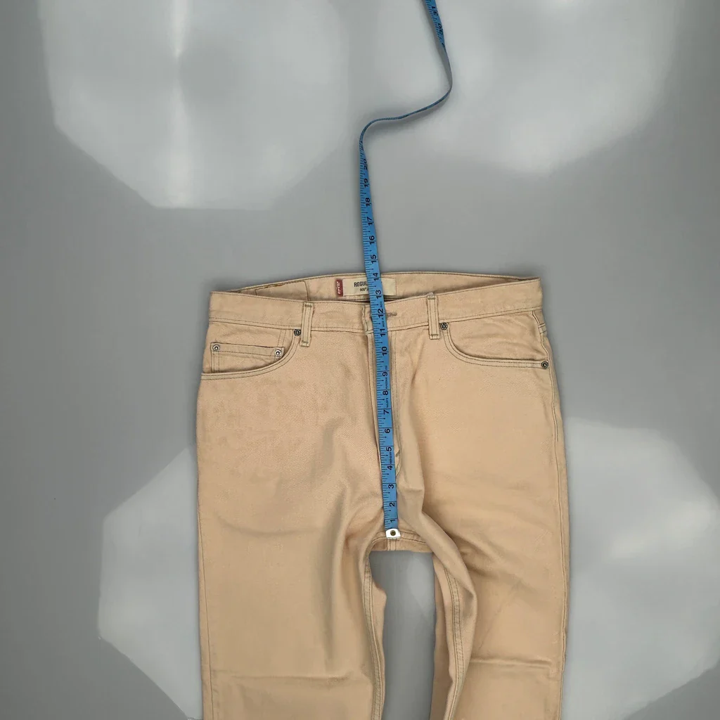 505 Levis Jeans - 36W 30L Beige Cotton - Image 4