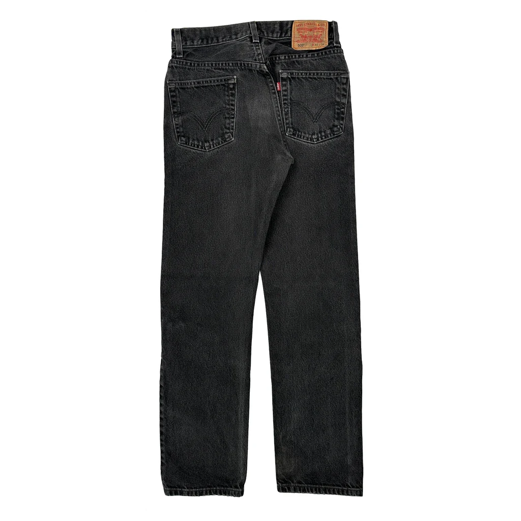 505 Levis Jeans - 28W 33L Black Cotton