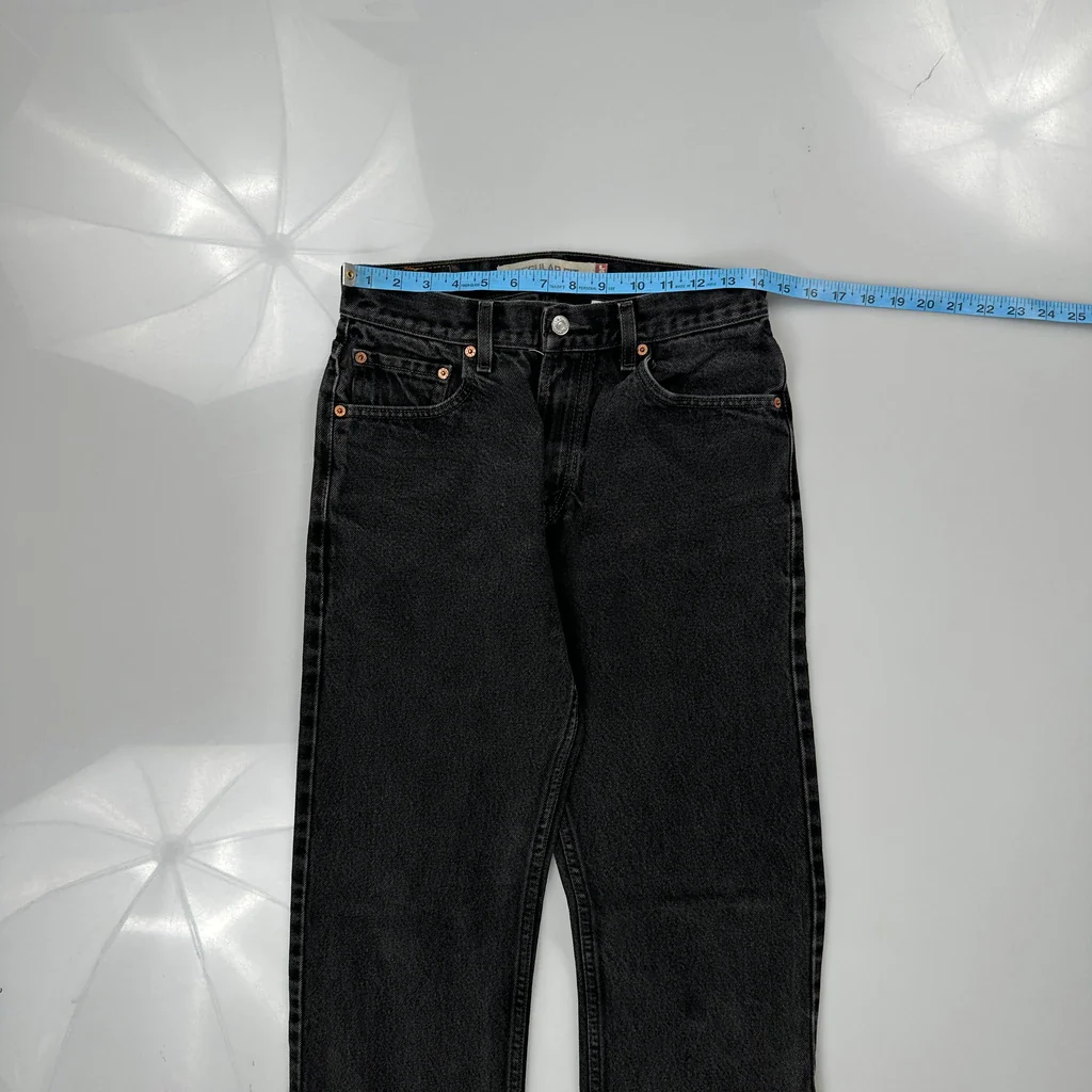 505 Levis Jeans - 28W 33L Black Cotton - Image 3