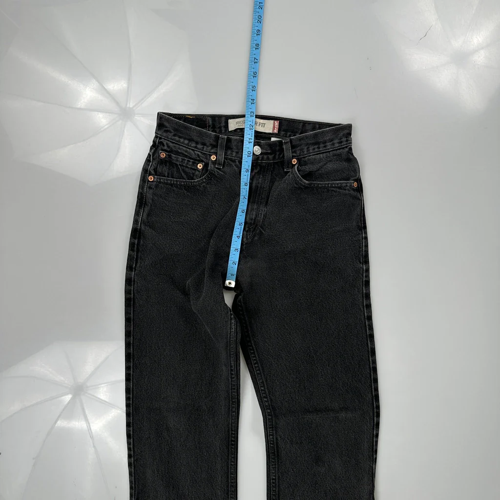505 Levis Jeans - 28W 33L Black Cotton - Image 4