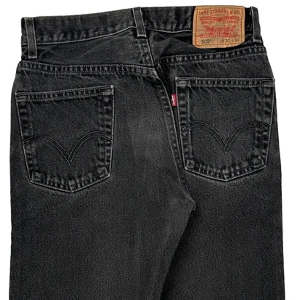 505 Levis Jeans - 28W 33L Black Cotton - Image 7