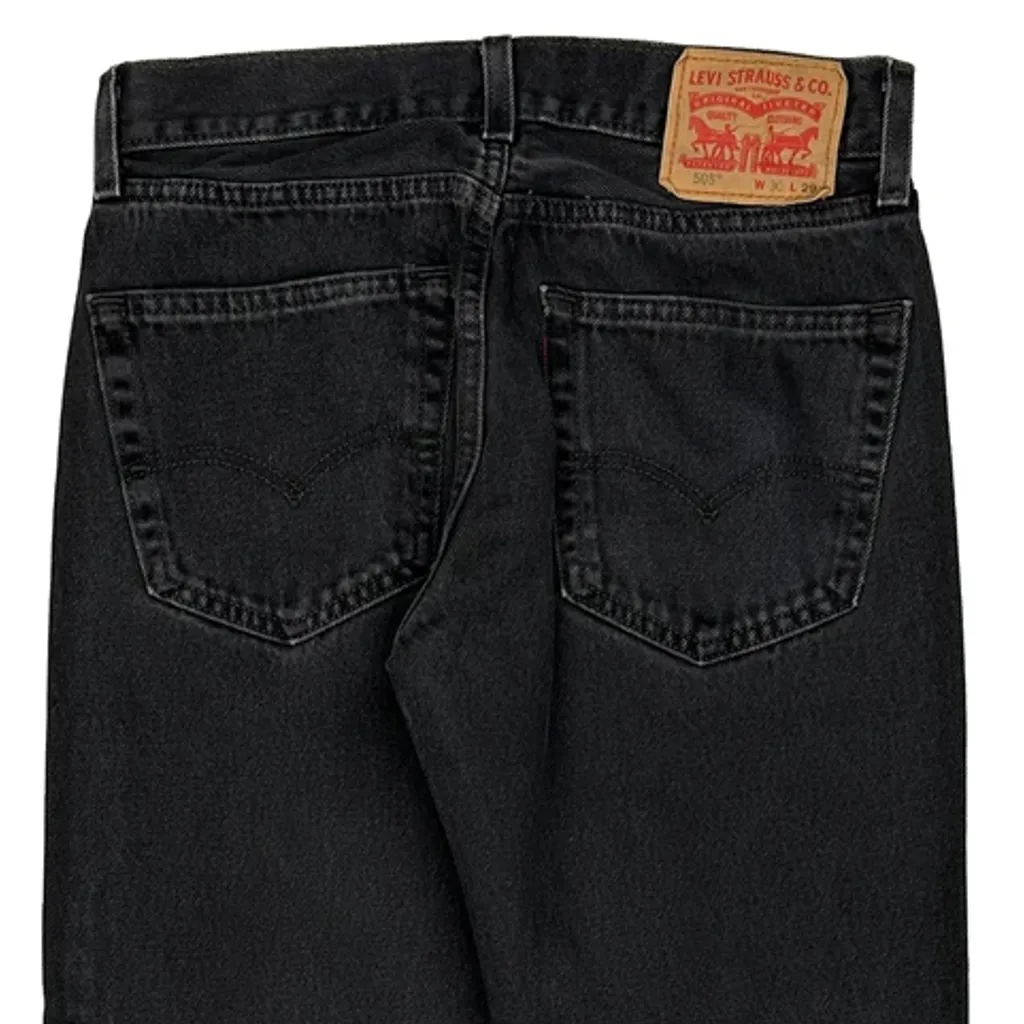 505 Levis Jeans - 30W 29L Black Denim - Image 8