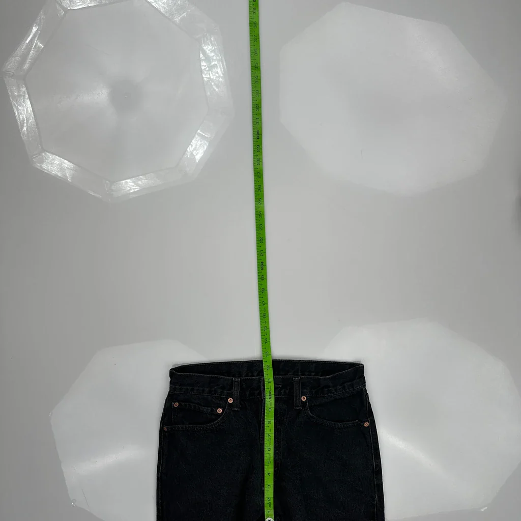 505 Levis Jeans - 30W 28L Black Cotton - Image 4